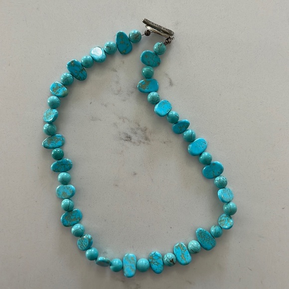Turquoise necklace 16” - Picture 2 of 6
